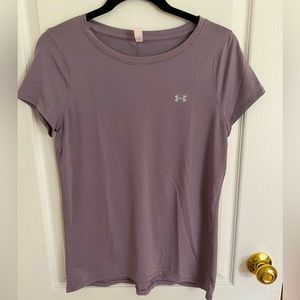 Purple under armour short sleeve top, size medium